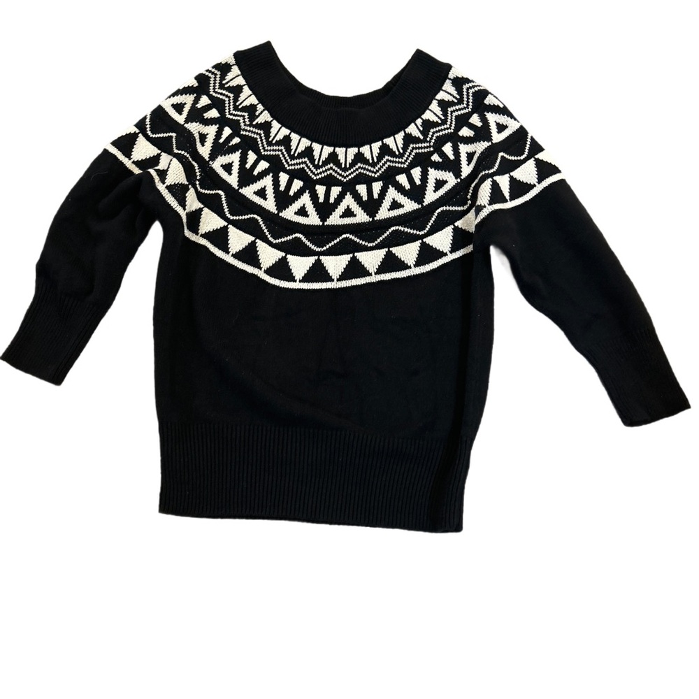 Express Black and White Patterned Sweater
